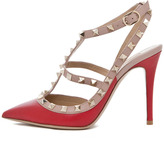 Thumbnail for your product : Valentino Rockstud Leather Slingbacks T.100 in Indigo