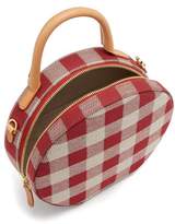 Thumbnail for your product : Mansur Gavriel Circle Gingham Cotton-canvas Cross-body Bag - Womens - Red Multi