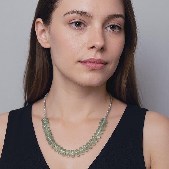 Etsy Green Amethyst Prasiolite Necklace 925 Sterling Silver Faceted Gemstone Gift For Her