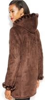 Thumbnail for your product : Jones New York Faux-Fur-Trim Toggle Walker Coat