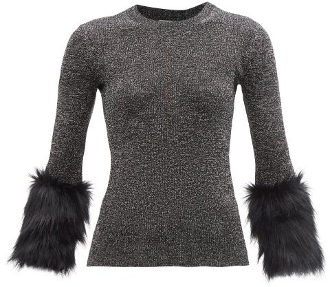 black fur sweater