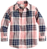 Thumbnail for your product : J.Crew Boys' Indian cotton shirt in covington blue plaid