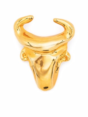 Christian Lacroix Pre-Owned 1980s Bull Head Motif Brooch
