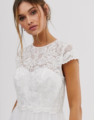 ASOS EDITION EDITION embroidered bodice wedding dress with mesh skirt