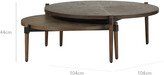 Thumbnail for your product : OKA Set of Two Garasu Nested Coffee Tables - Aged Bark