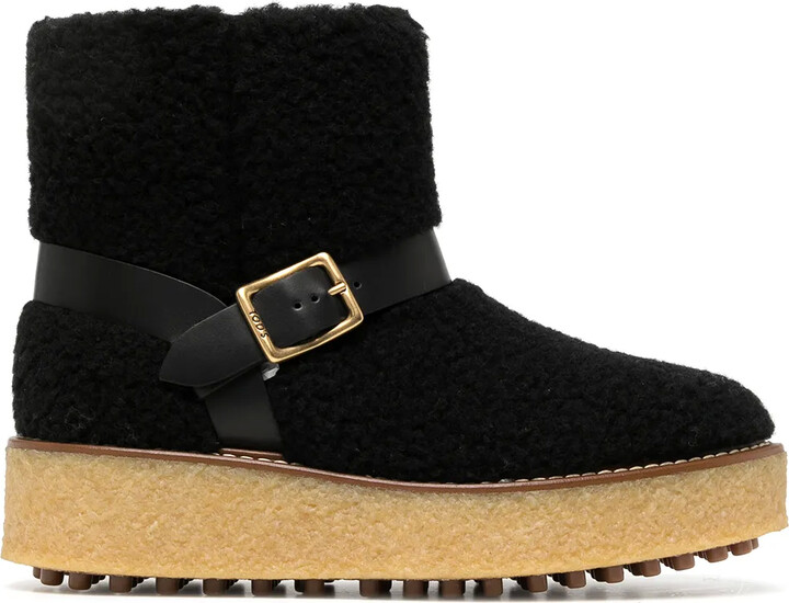 Tod's Platform Shearling Boots