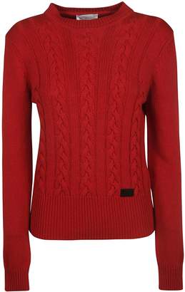 Blumarine Be Braid Knit Pattern Sweater