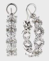 Thumbnail for your product : FANTASIA 7.25 TCW CZ Flower Shaped Hoop Earrings