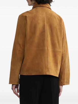 Sunflower Classic-Collar Suede Jacket - ShopStyle