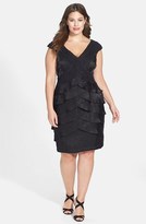 Thumbnail for your product : London Times Portrait Collar Crisscross Front Dress (Plus Size)