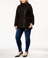 Thumbnail for your product : MICHAEL Michael Kors Size Asymmetrical Hooded Raincoat