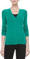 Thumbnail for your product : Michael Kors Long-Sleeve Cashmere Cardigan, Emerald