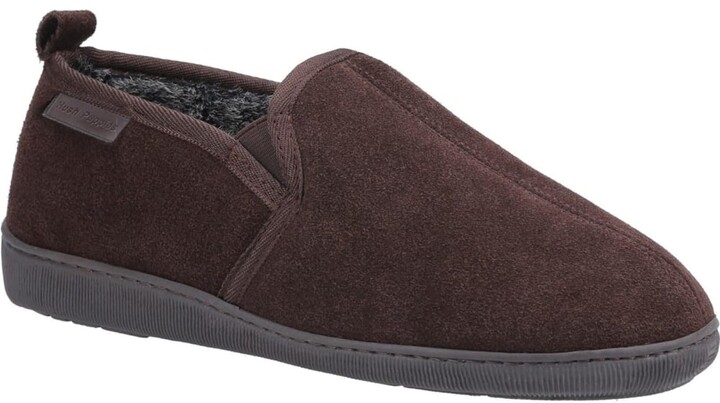 Hush Puppies Mens Arnold Slip On Leather Slipper (Brown) - ShopStyle