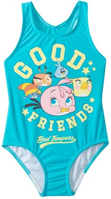 Angry Birds Stella Girls' Good Friends Wide Strap Swimsuit (4yrs6X) - 8132837