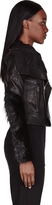 Thumbnail for your product : Rick Owens Black Leather Monkey Cuff Biker Jacket