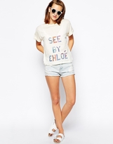 Thumbnail for your product : See by Chloe Logo Top 3/4 Sleeve