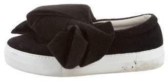 Joshua Sanders Bow-Accented Slip-On Sneakers