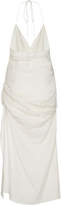 Thumbnail for your product : Jacquemus Ruched V-Neck Dress