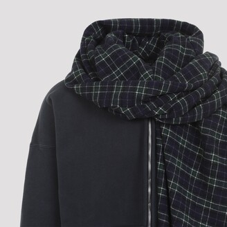トップス BALENCIAGA scarf zipup hoodie Buy Balenciaga Scarf Zip-Up Hoodie 'Deep Blue/Black