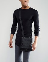 Thumbnail for your product : Armani Jeans All Over Logo Mini Flight Bag in Black