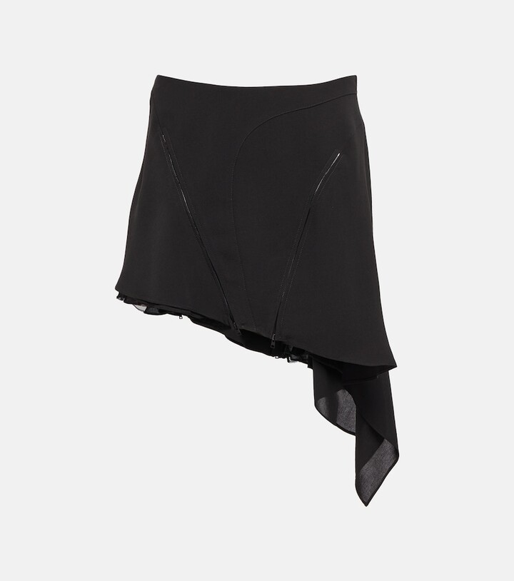 Thierry Mugler Asymmetrical high-rise miniskirt