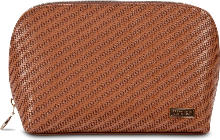 Stephanie Johnson Rosewood Cognac Lola Makeup Bag