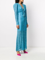 Thumbnail for your product : Giuseppe di Morabito Deep V-Neck Puff-Shoulder Dress