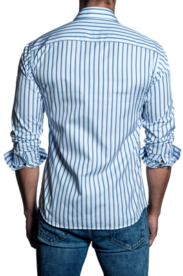 Jared Lang Striped Cotton Sportshirt