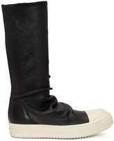 Thumbnail for your product : Rick Owens Black and White Leather Sock Boots