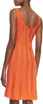 Thumbnail for your product : M Missoni Sleeveless Knit Flutter Dress, Tangerine