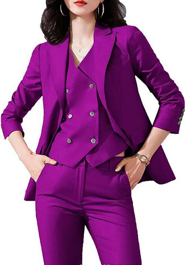 purple plus size blazer