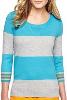 Thumbnail for your product : JCPenney jcp Striped Sweater - Petite