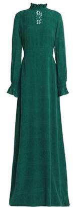 Saloni Textured-Silk Gown