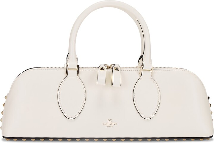 Valentino Garavani East West Rockstud Duffle Bag in Ivory