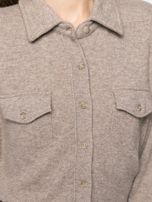 12 Storeez Cashmere-Wool Blend Knitted Shirt