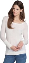 Thumbnail for your product : Magaschoni ivory cashmere scoop neck sweater
