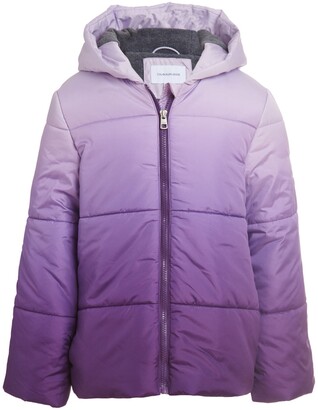 Calvin Klein Toddler Girls Quilted Hombre Hooded Jacket - ShopStyle