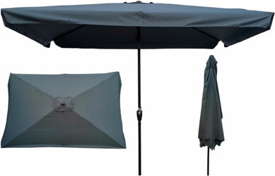Arlmont & Co. Sharmell 120'' x 78'' Rectangular Tilt Market Umbrella with Crank Lift Counter Weights Included