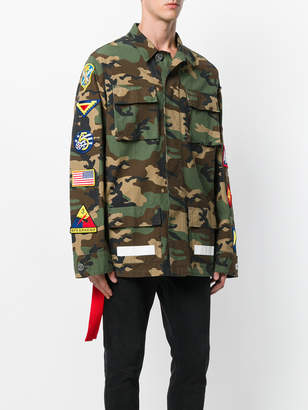 Off-White camouflage patch cargo jacket