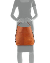 Thumbnail for your product : Neiman Marcus Made in Italy Buckle-Side Leather Hobo Bag, Cognac/Marrone