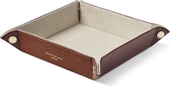 Aspinal of London Medium Leather Tidy Tray ShopStyle Baskets Boxes