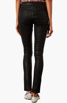 Thumbnail for your product : Topshop Moto 'Leigh' Coated Skinny Jeans (Black)