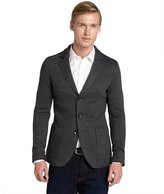 Thumbnail for your product : Antony Morato charcoal wool 3 Button Jacket With Elbow Patches