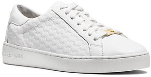 MICHAEL Michael Kors MK Colby Embossed-Logo Leather Trainers - ShopStyle
