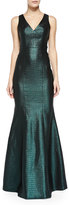 Thumbnail for your product : Black Halo Eve Elise Metallic Diamond-Brocade Gown