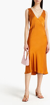 Thumbnail for your product : ASCENO The Bordeaux silk-satin midi dress
