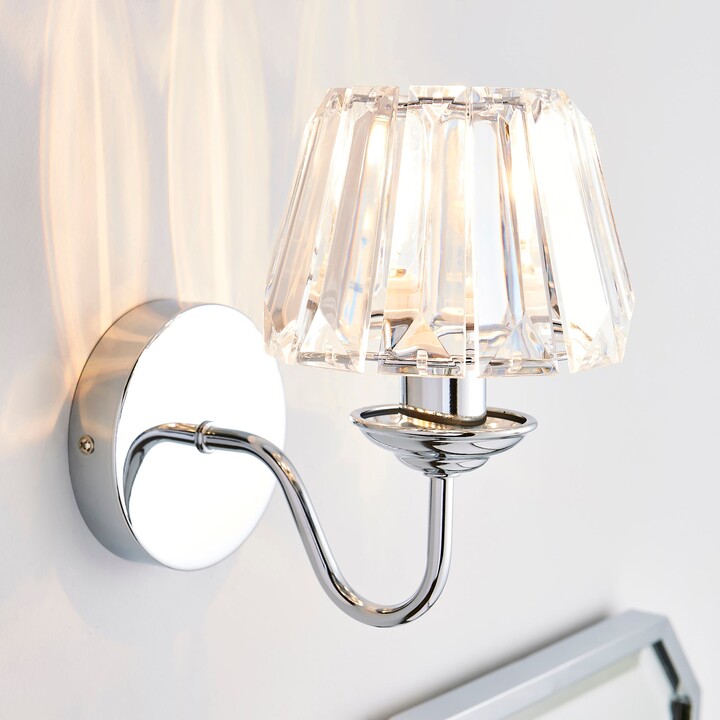 Dunelm Paloma Glass Wall Light Chrome ShopStyle