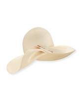 Thumbnail for your product : Eugenia Kim Cate Pinned Wide-Brim Sun Hat, Ivory