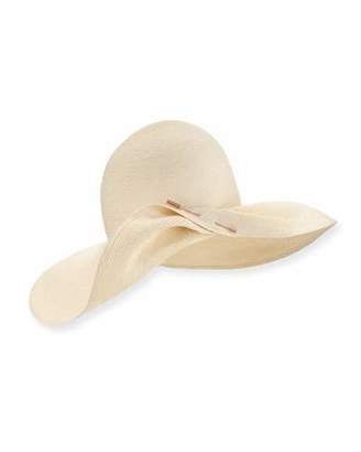 Eugenia Kim Cate Pinned Wide-Brim Sun Hat, Ivory