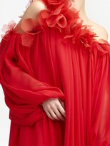 Thumbnail for your product : Oscar de la Renta One-Shoulder Floral Applique Gown